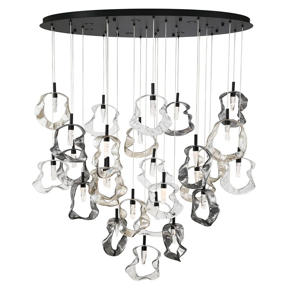 LED Organic Glass Chandelier