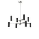 Eight-Light Structured Chandelier