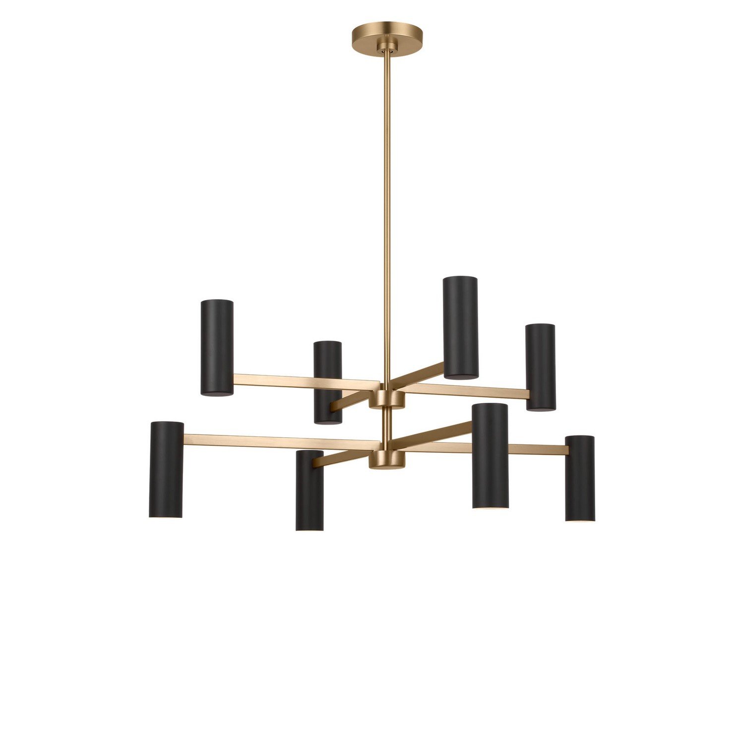 Eight-Light Metal Shade Chandelier - Image 3
