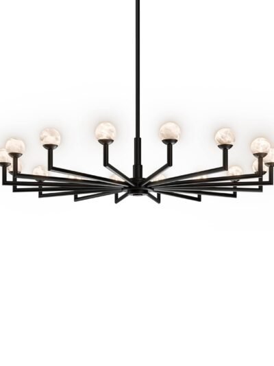 LED Alabaster Disc Chandelier