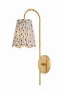 Printed Cotton One-Light Wall Sconce