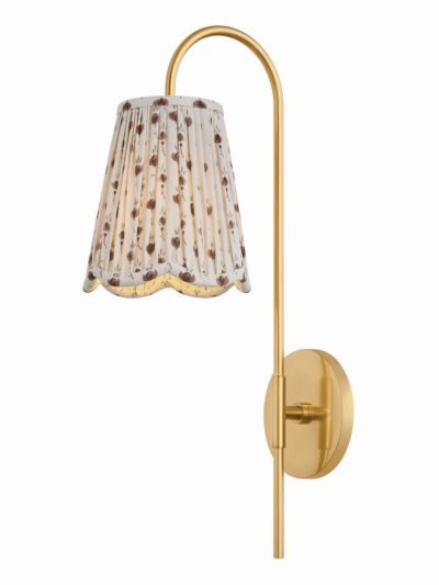 Printed Cotton One-Light Wall Sconce