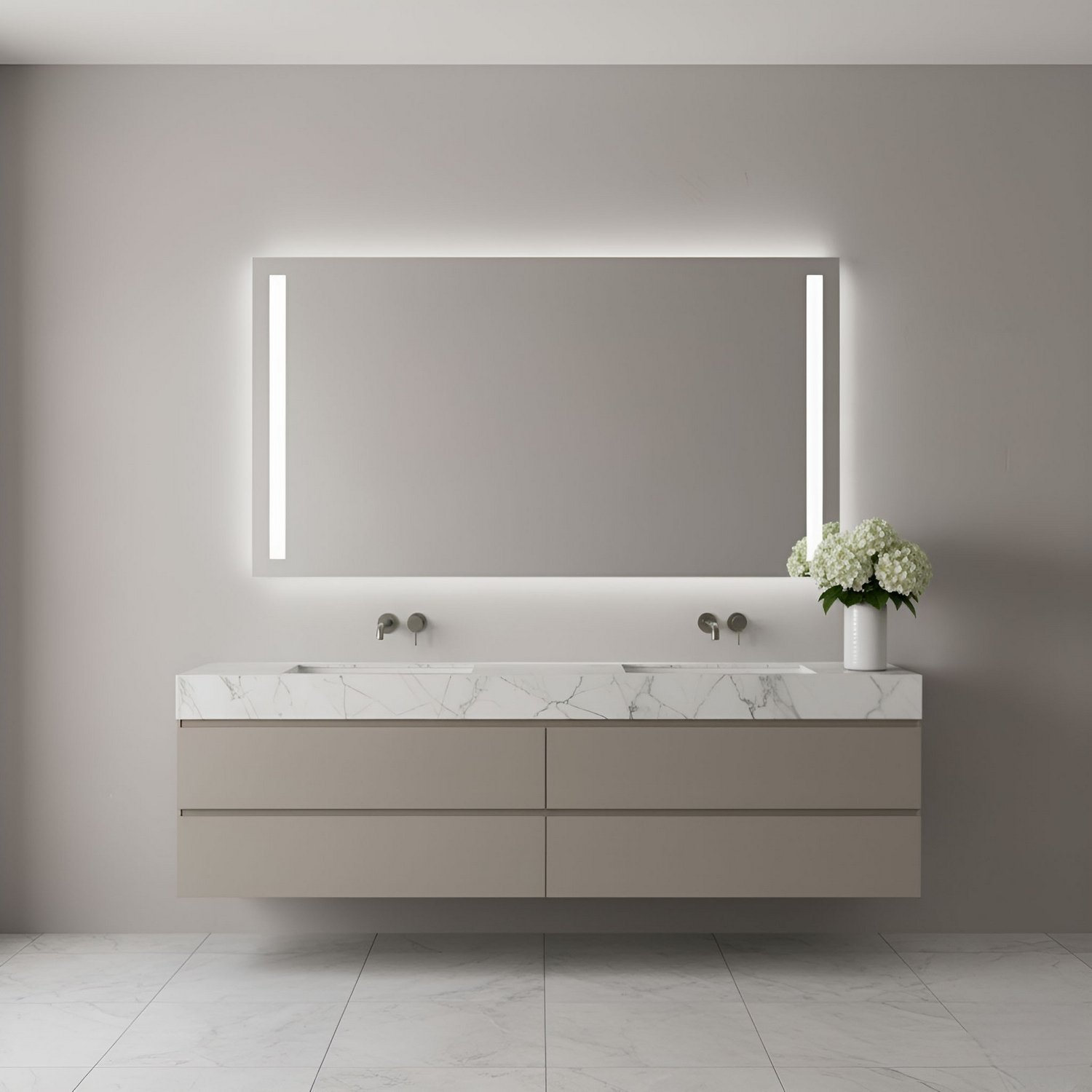 LED Linear Illuminated Mirror