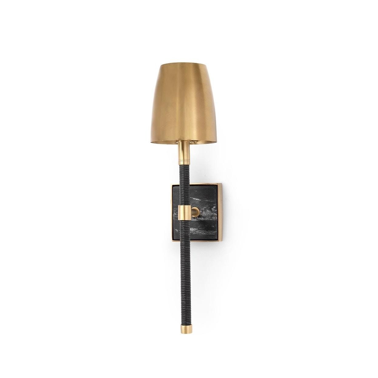 Single-Light Brass Wall Sconce