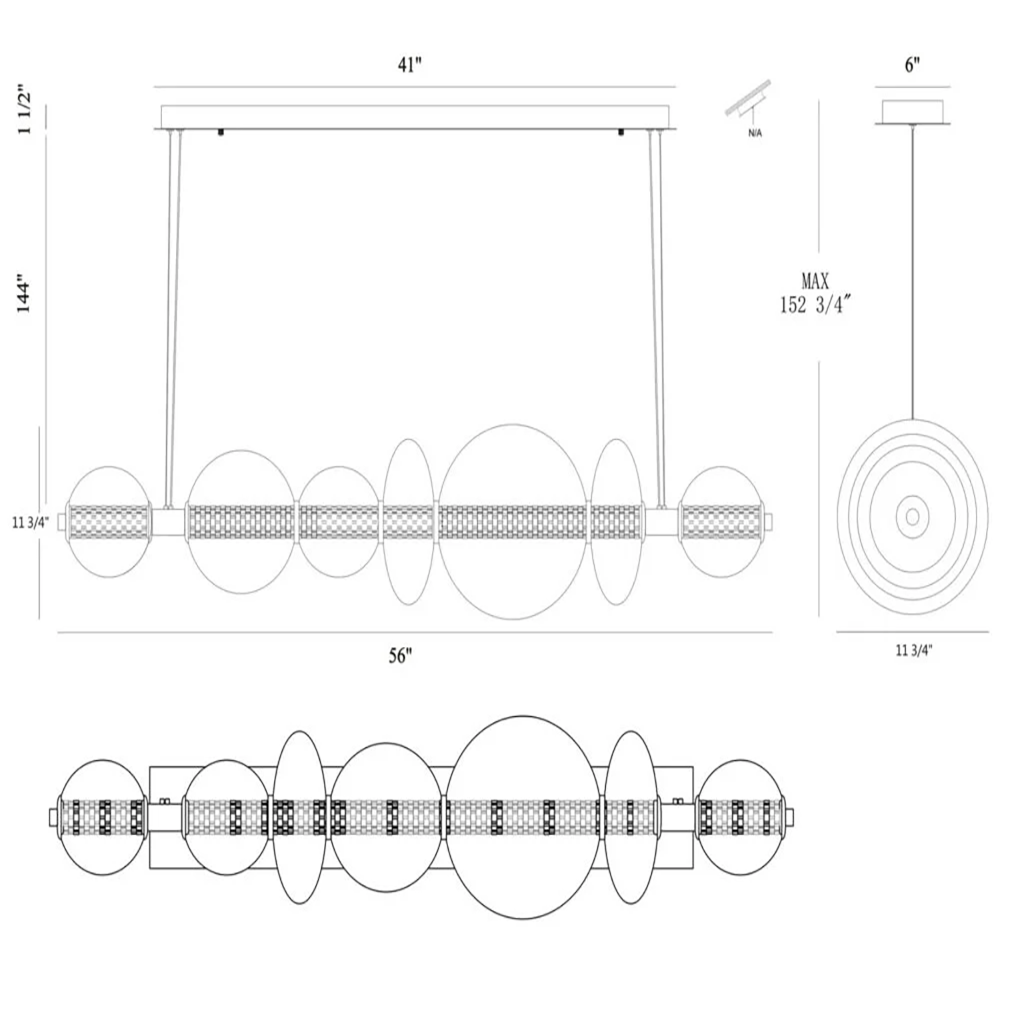 LED Contemporary Smoked Chandelier - Image 5