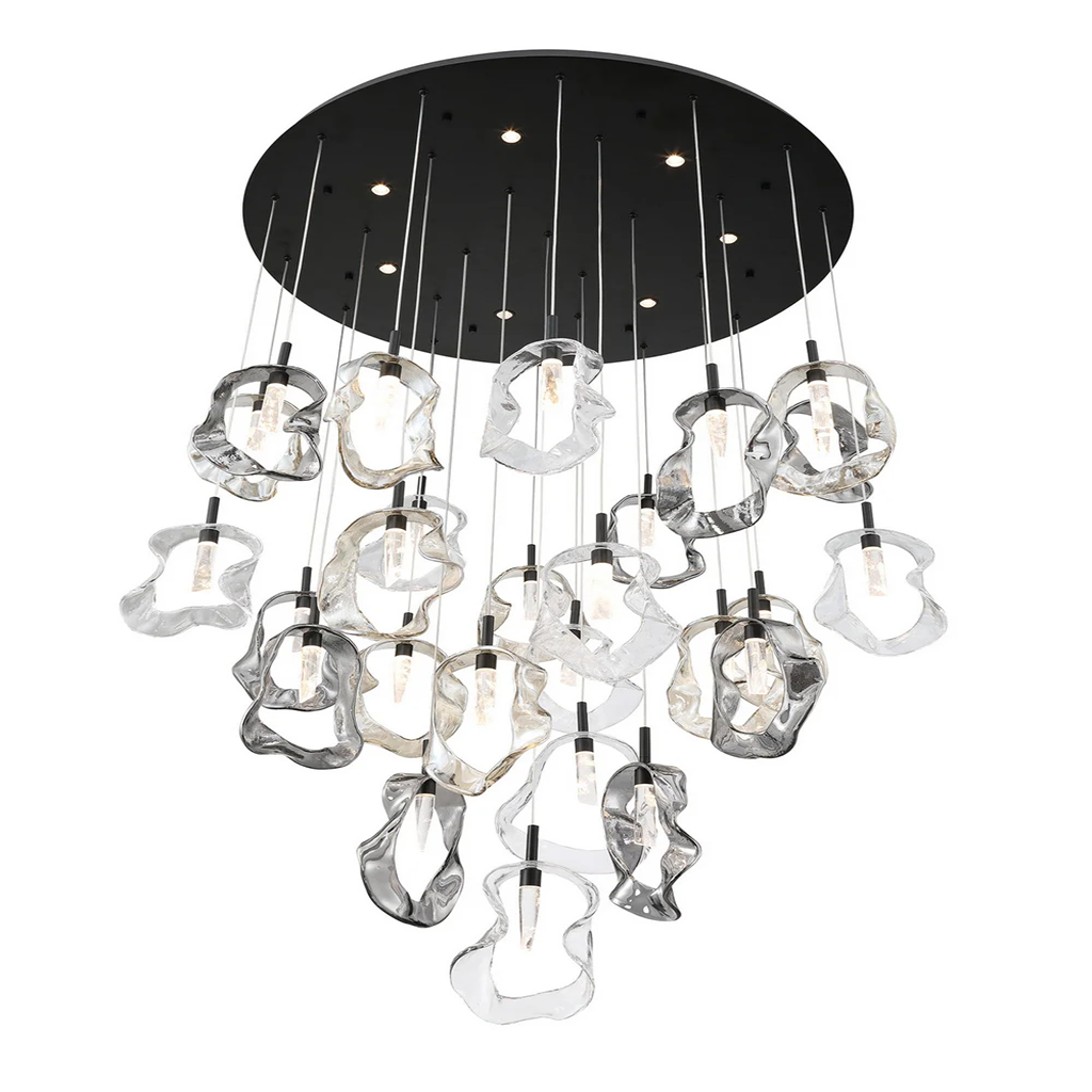 LED Organic Glass Chandelier - Image 2