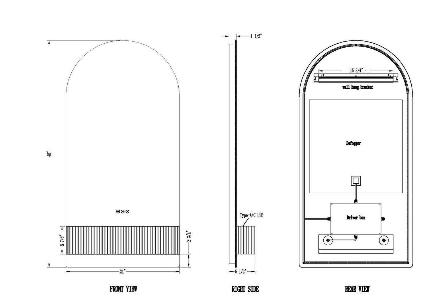 LED Tall Vanity Mirror - Image 2
