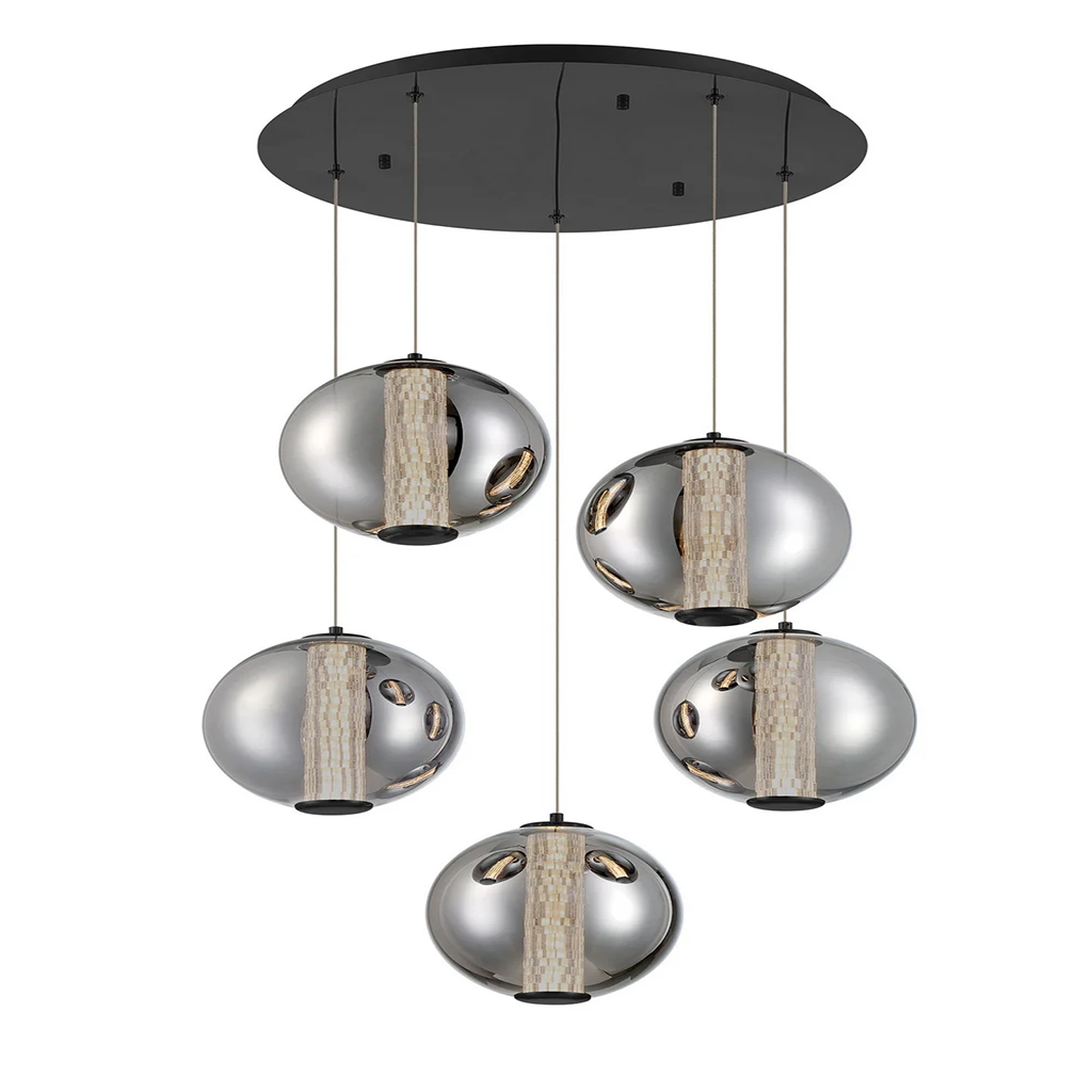 LED Globe Glass Chandelier - Image 4