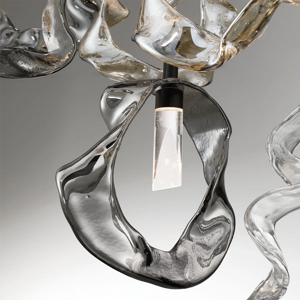 LED Organic Glass Chandelier - Image 3