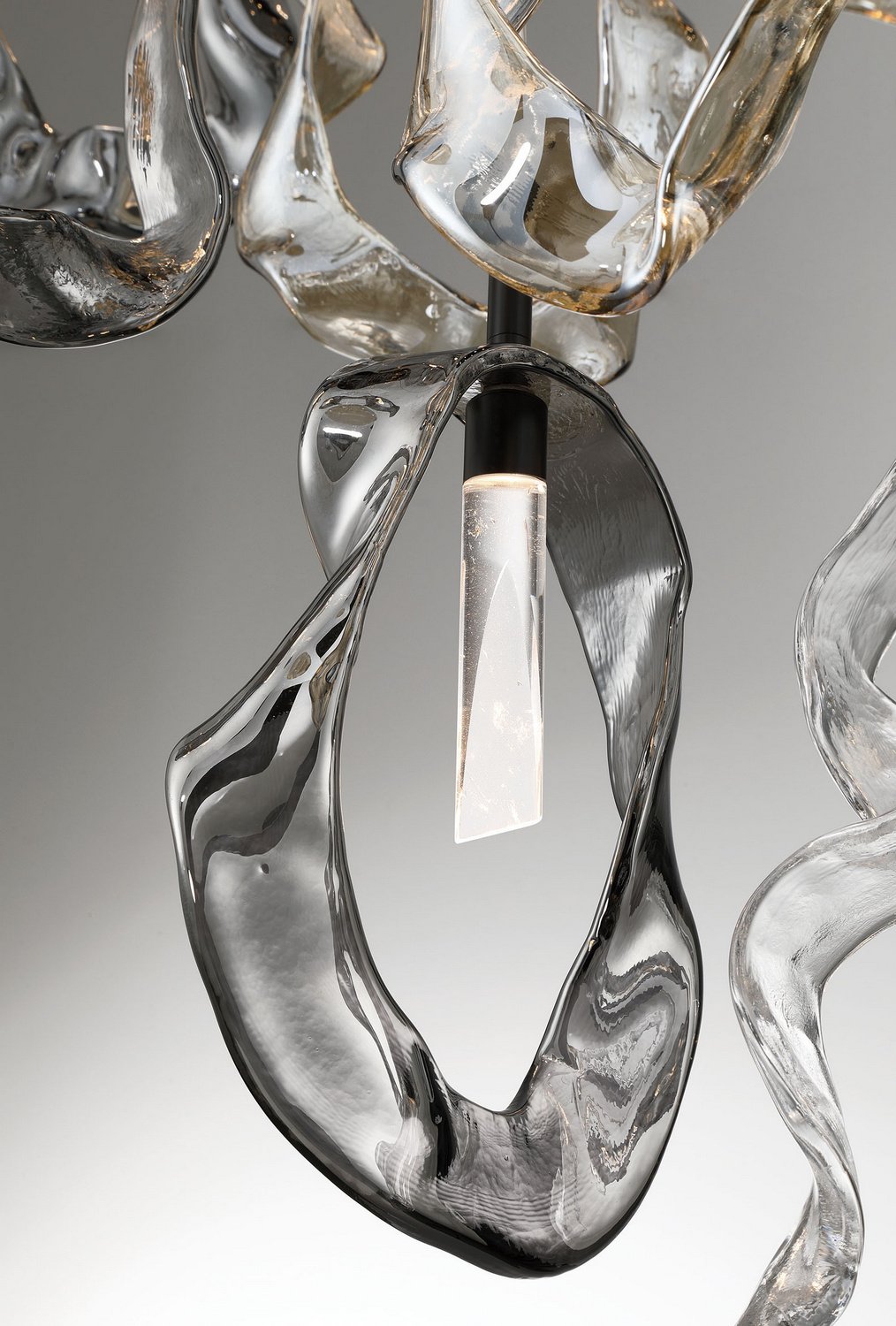 LED Organic Glass Chandelier - Image 3