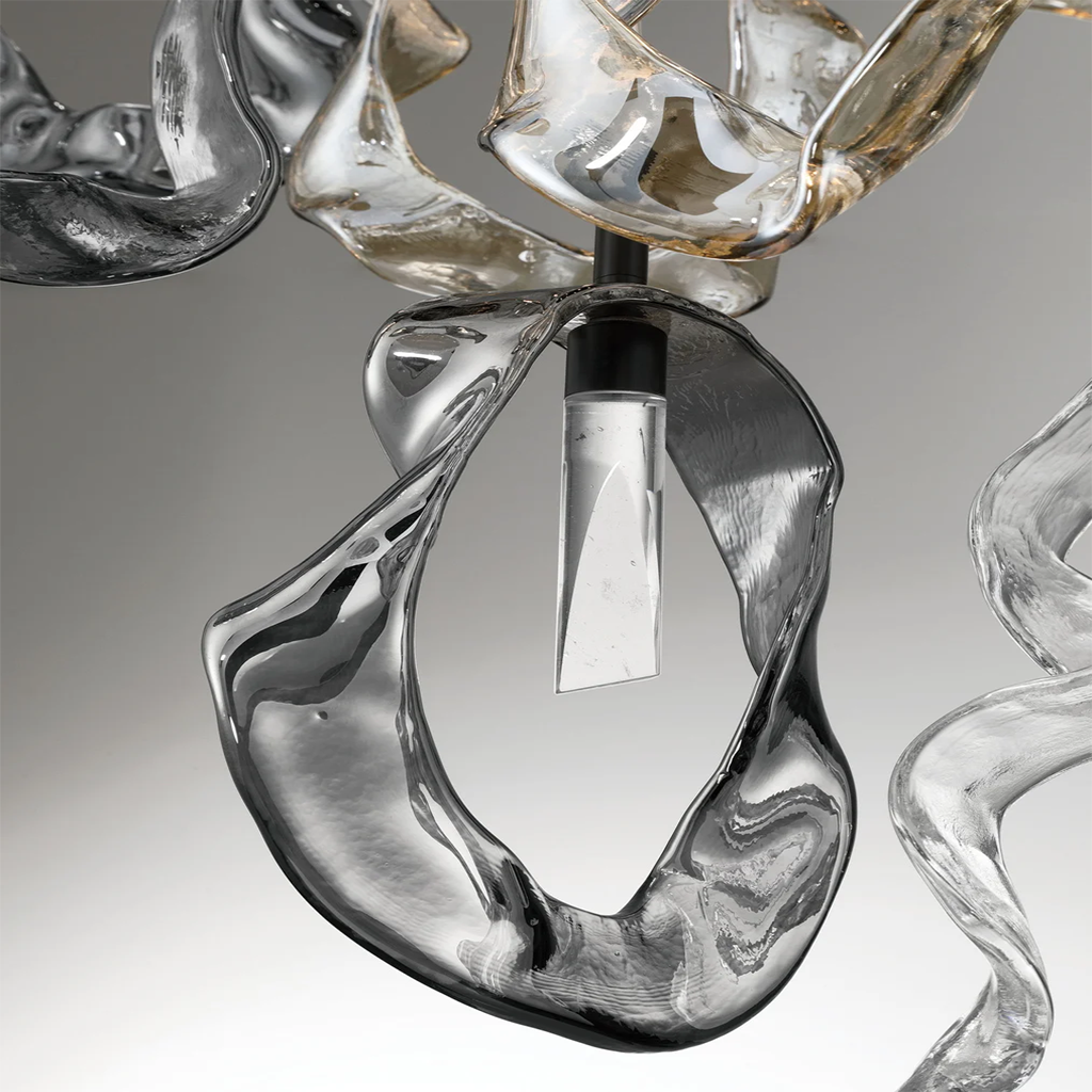 LED Organic Glass Chandelier - Image 4