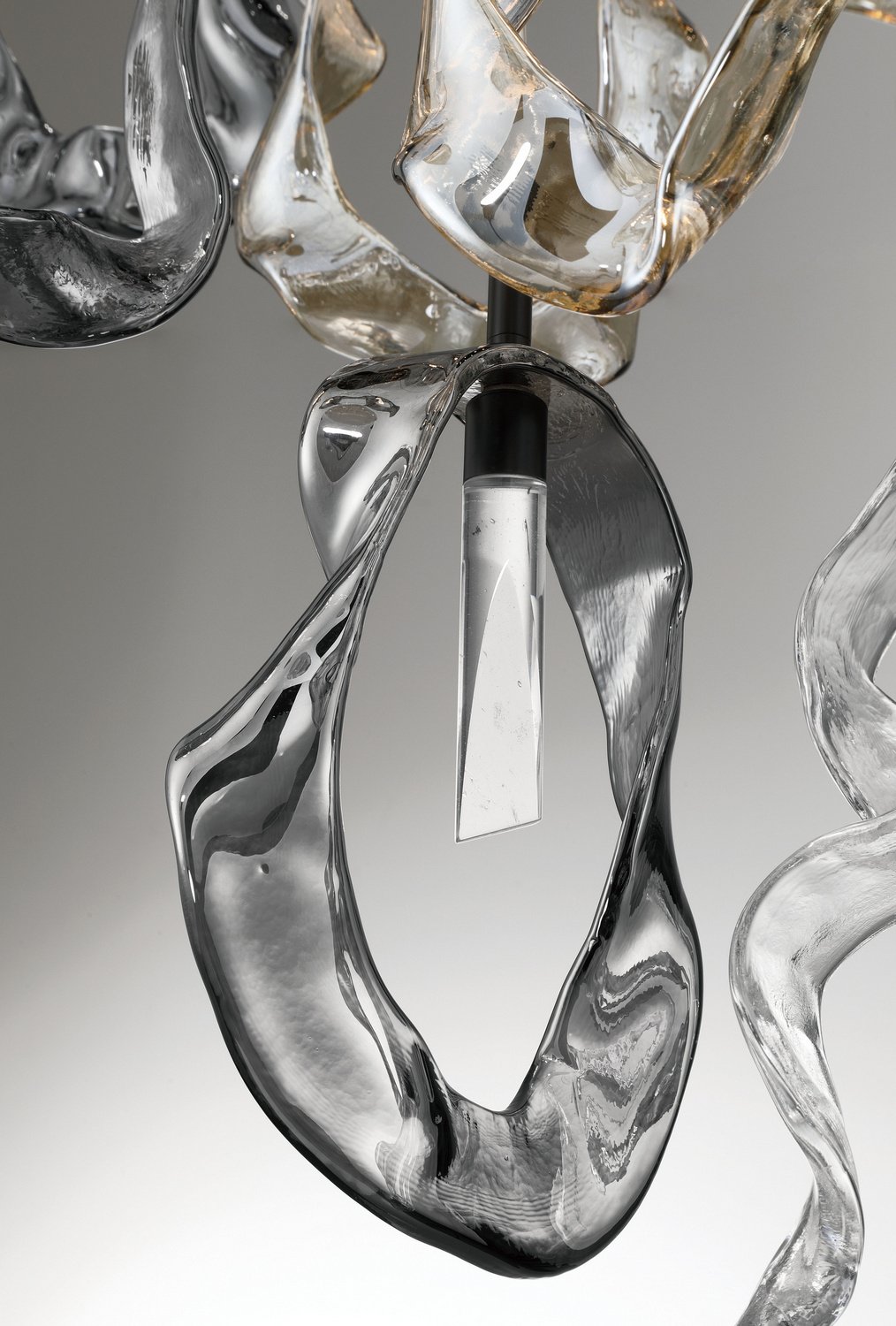 LED Organic Glass Chandelier - Image 4