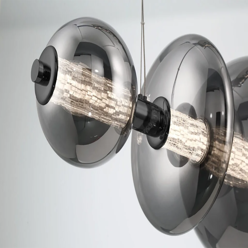 LED Contemporary Smoked Chandelier - Image 2