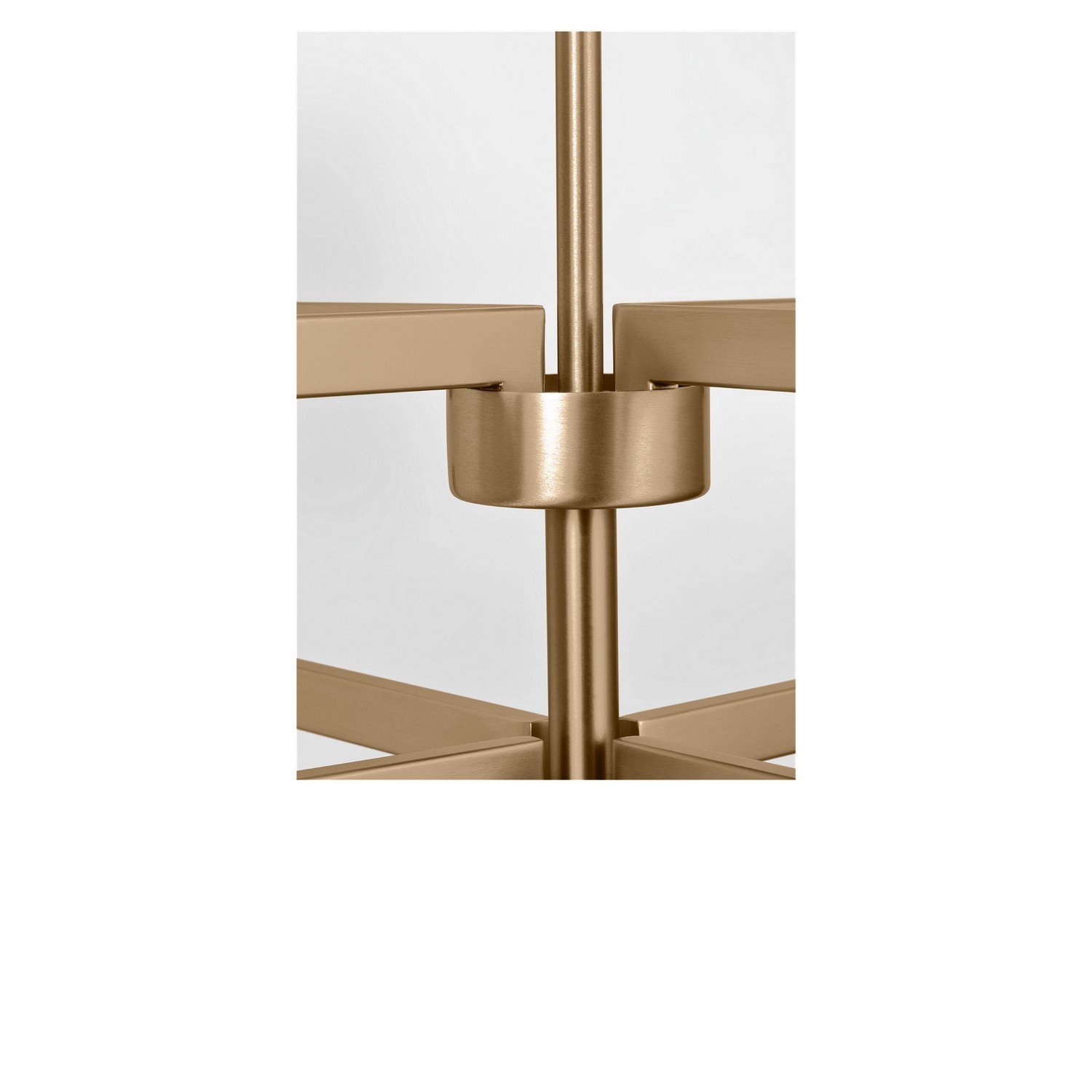 Eight-Light Metal Shade Chandelier - Image 7