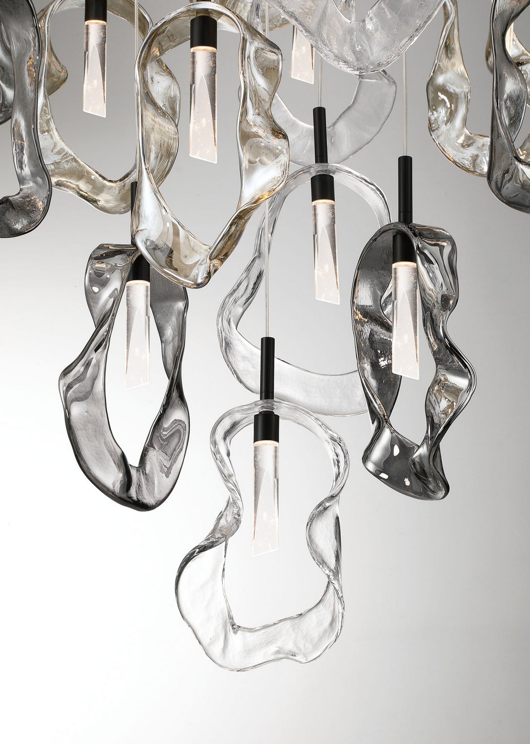 LED Organic Glass Chandelier - Image 5
