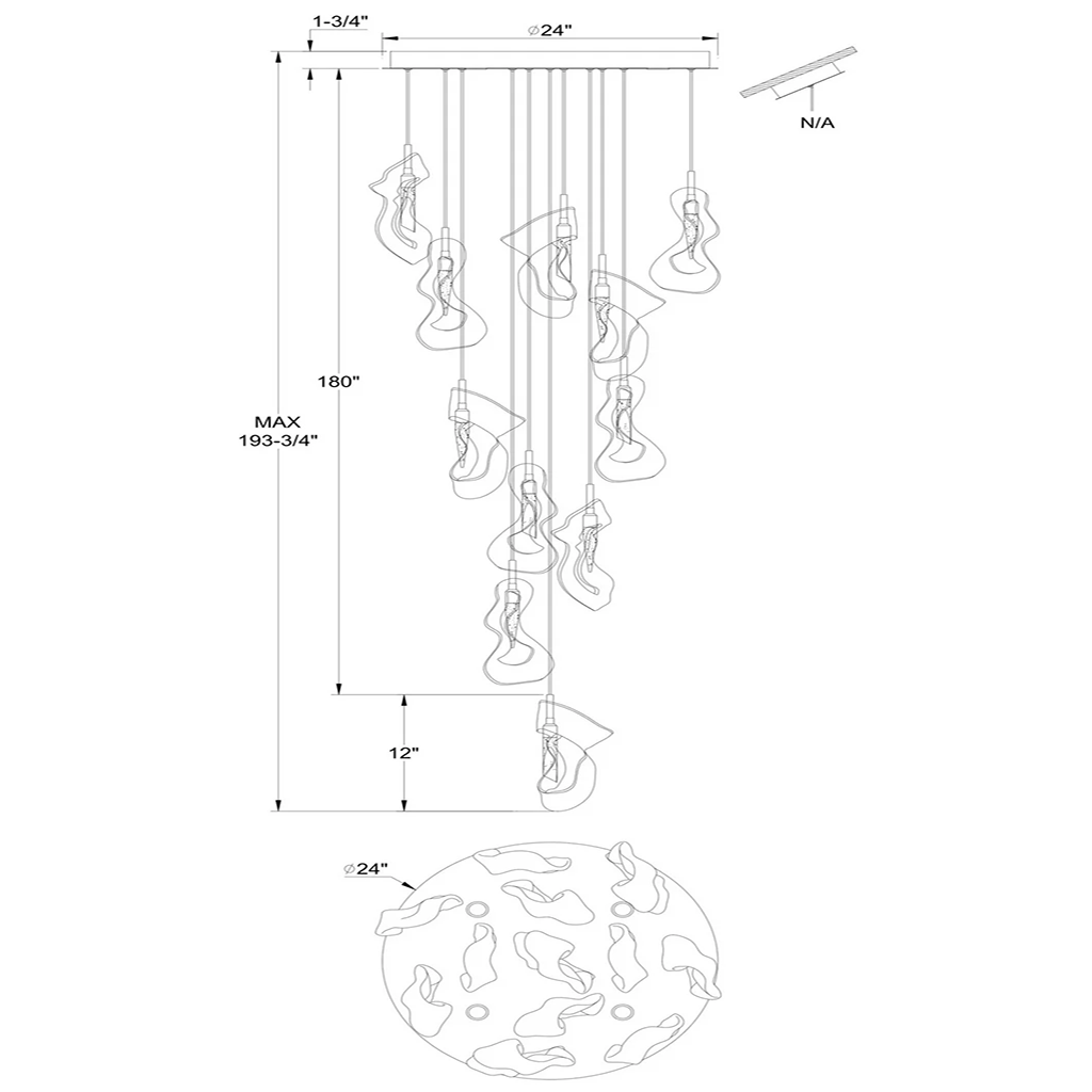 LED Organic Glass Pendant Light - Image 7