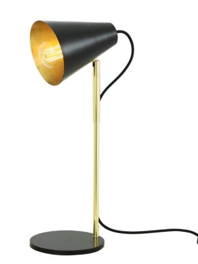Lusaka Adjustable Brass and Steel Table Lamp