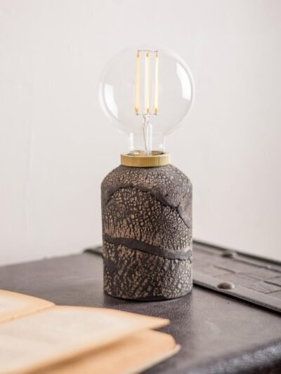 Bixa Black Clay Ceramic Table Lamp