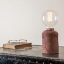 Bixa Red Iron Ceramic Table Lamp