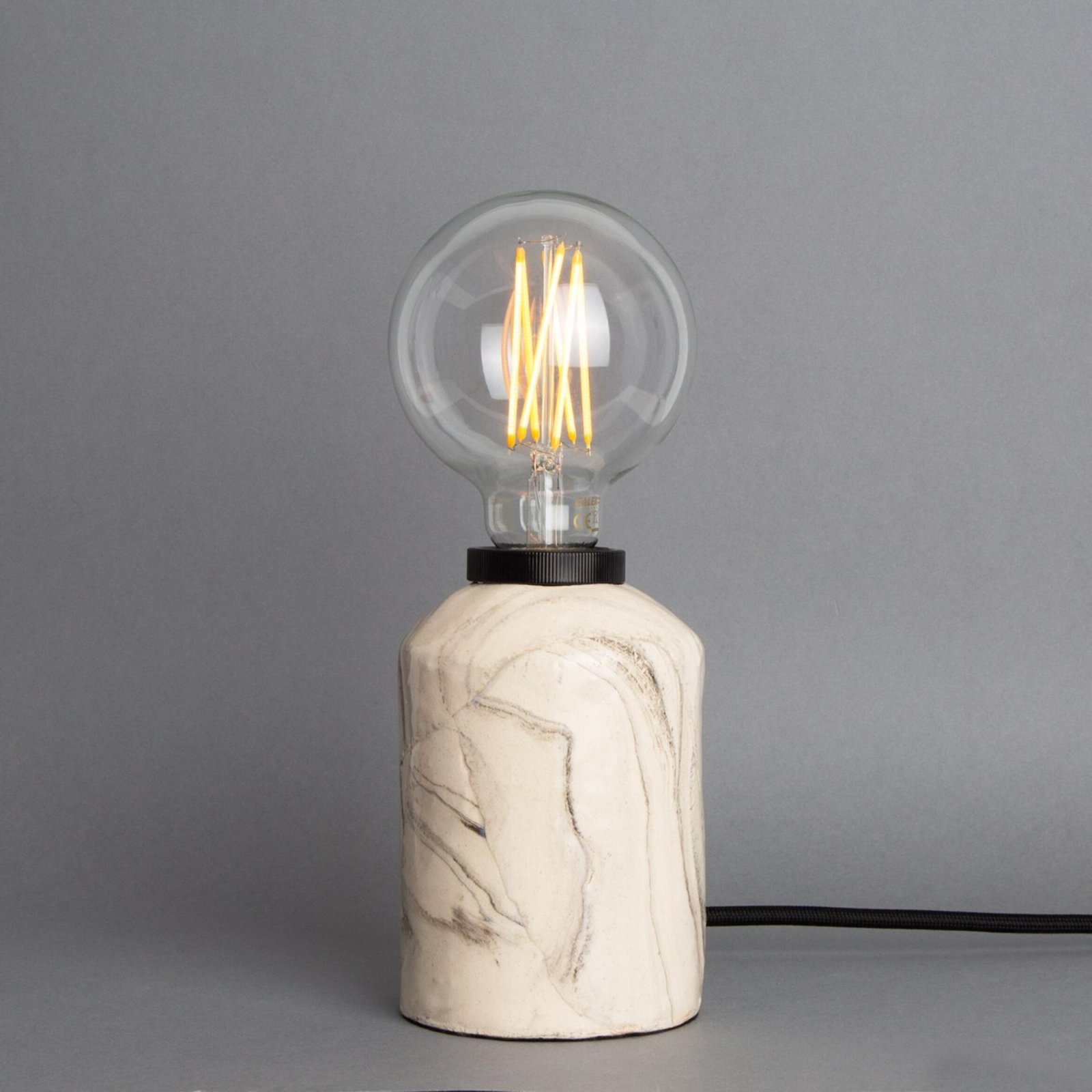 Bixa Marbled Ceramic Table Lamp