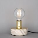 Fontana Marbled Ceramic Table Lamp with Brass Holder