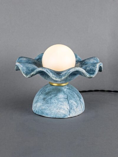 Rivale Blue Earth Wavy Ceramic Table Lamp