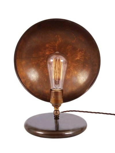 Chulainn Vintage Brass Dish Table Lamp 34cm