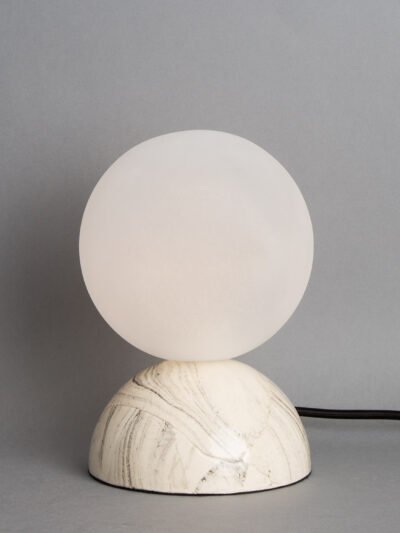 Ovata Marbled Ceramic Globe Table Lamp