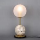 Zapp Marbled Ceramic Double Globe Table Lamp