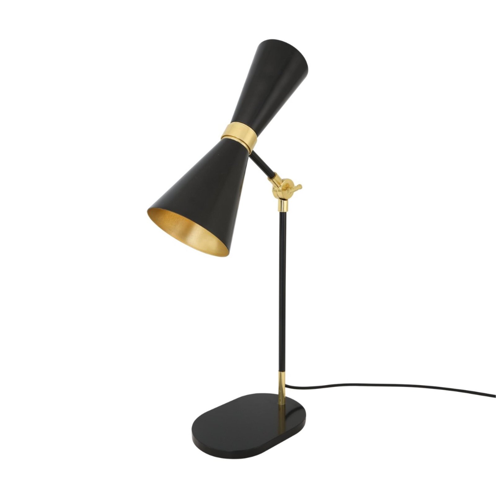 Cairo Mid-Century Modern Brass Table Lamp