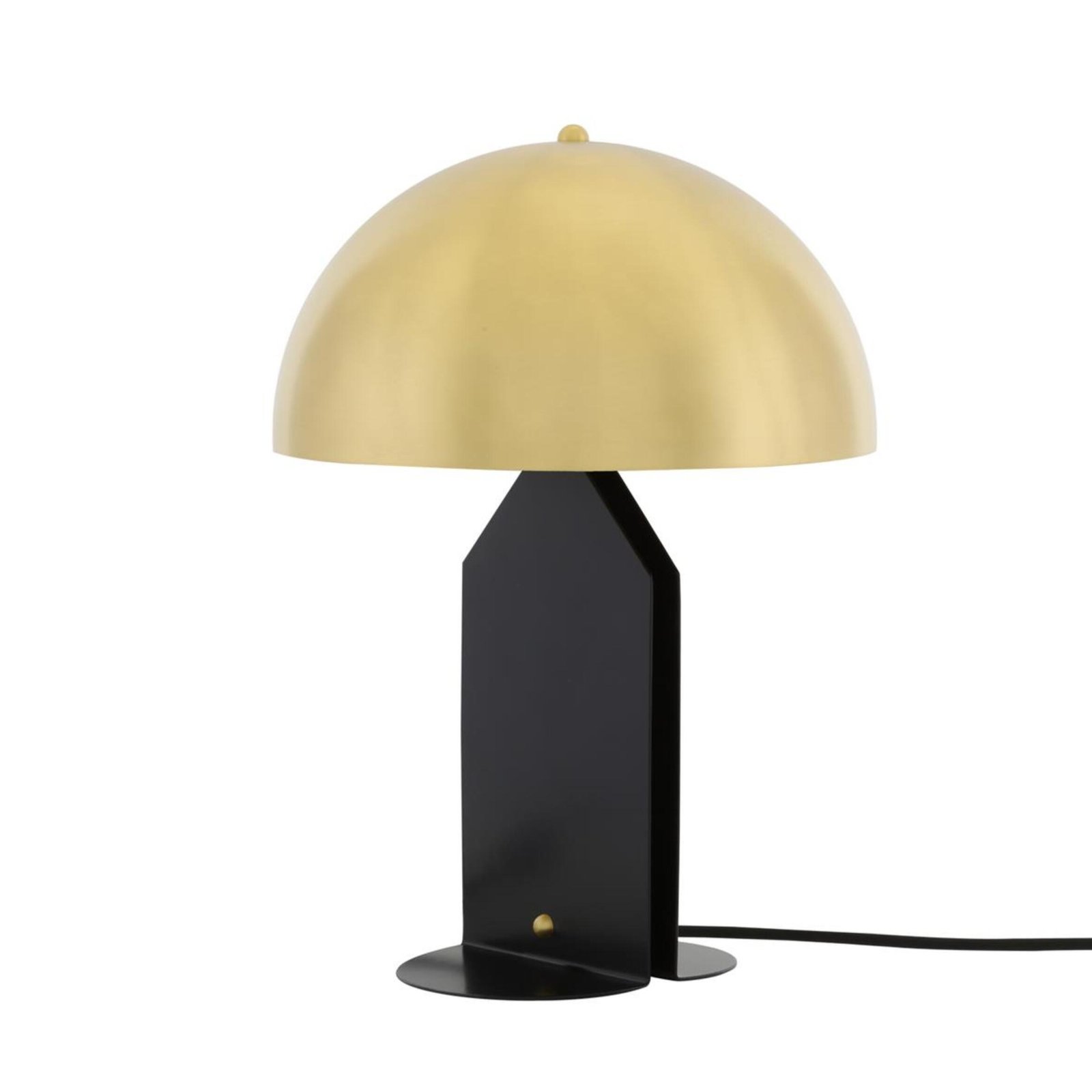 Pencil Modern Brass Dome Table Lamp with Black Steel Base - Image 3