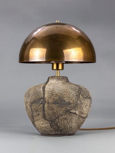 Lawson Ceramic Table Lamp with Brass Dome Shade