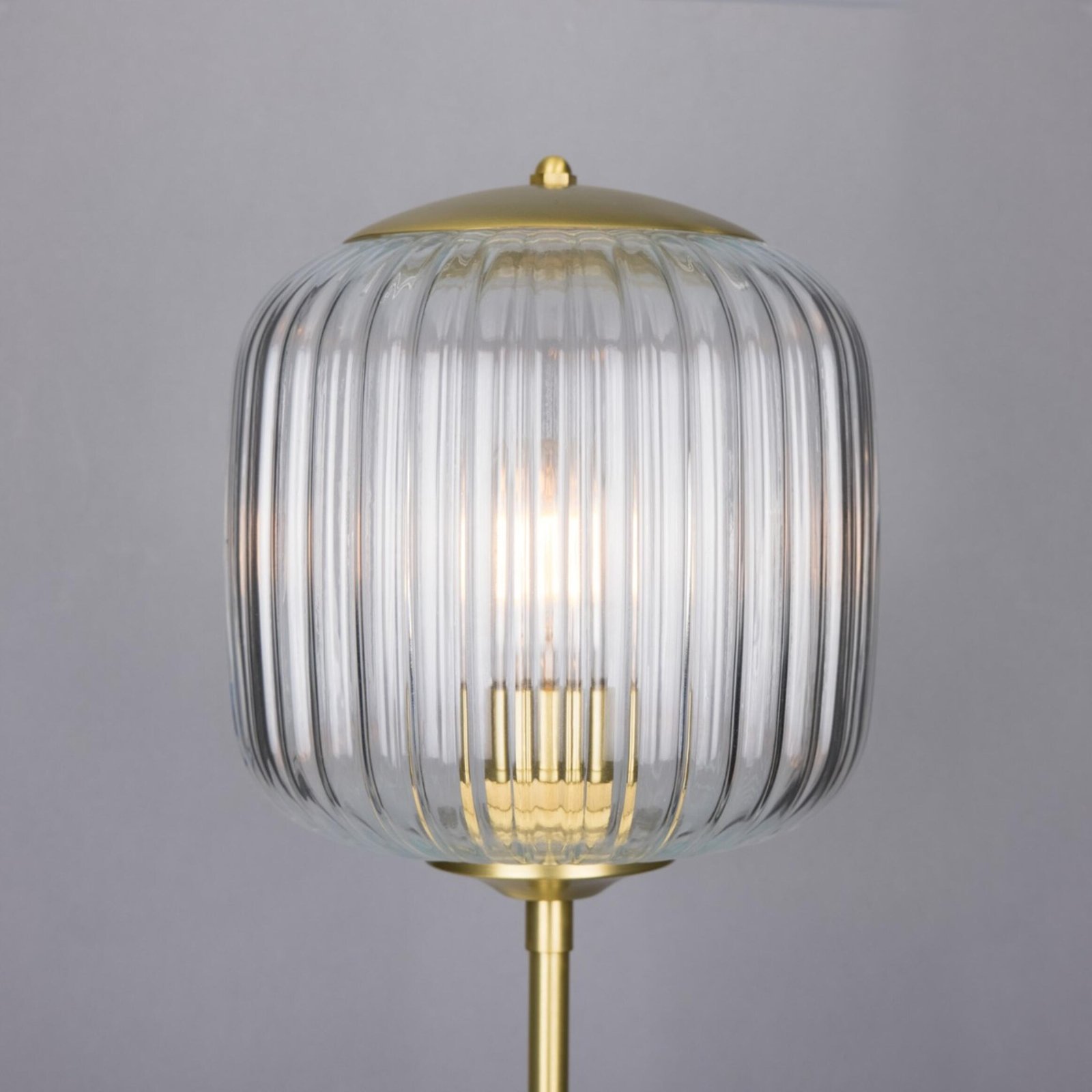 Astoria Reeded Glass Brass Table Lamp - Image 10