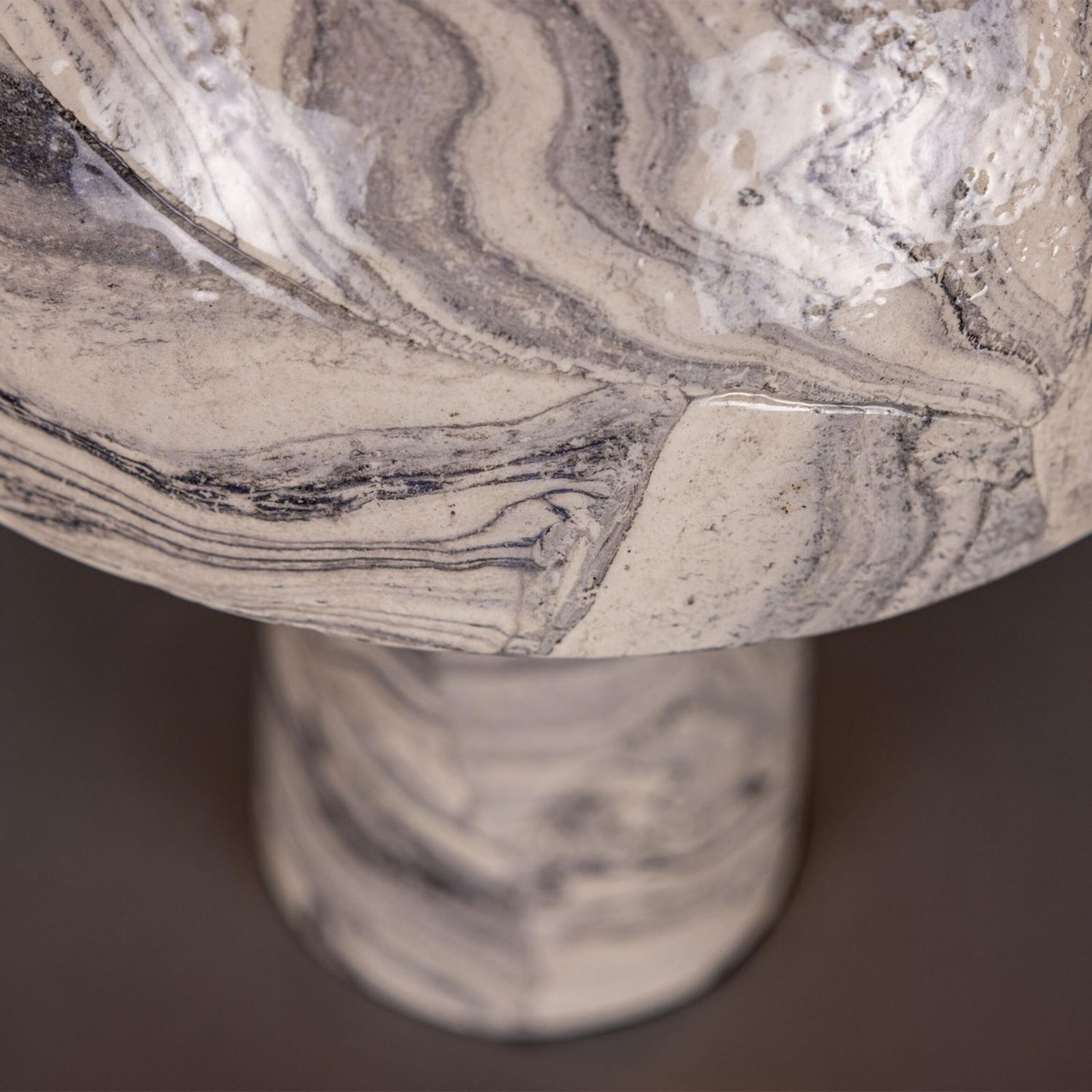 Amanita Small Marbled Ceramic Mushroom Table Lamp - Image 10