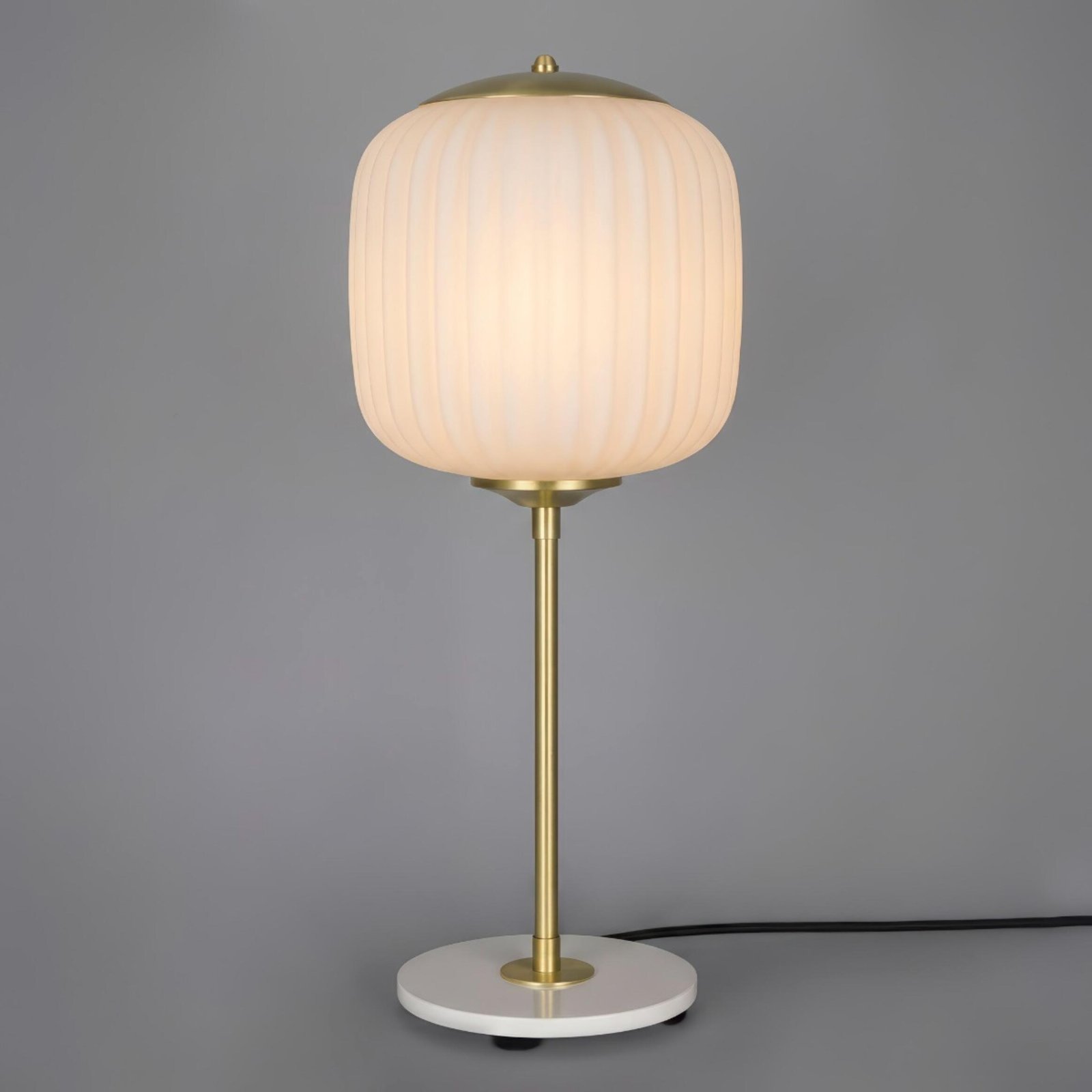 Astoria Reeded Glass Brass Table Lamp - Image 13