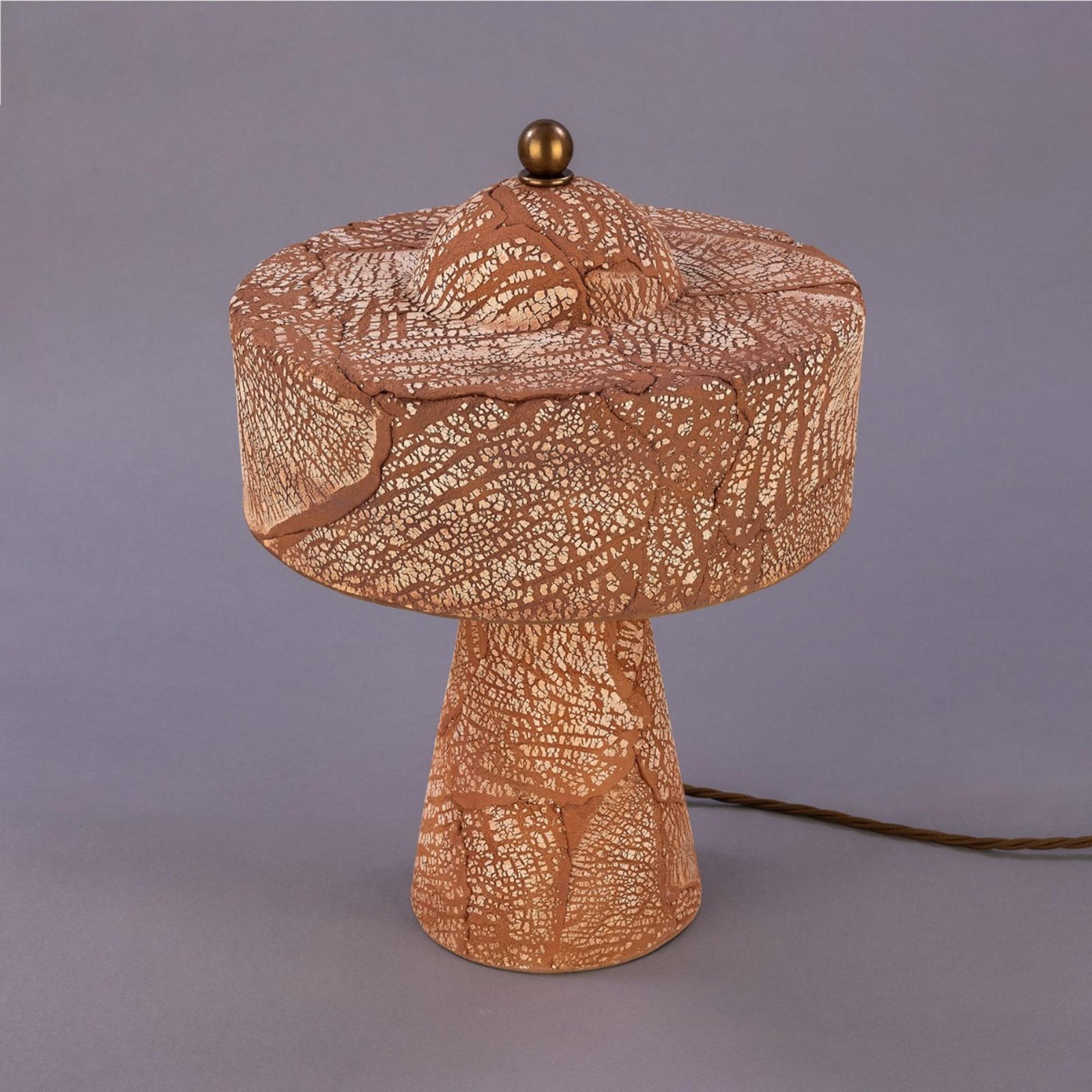 Seville Red Iron Ceramic Mid-Century Table Lamp - Image 2