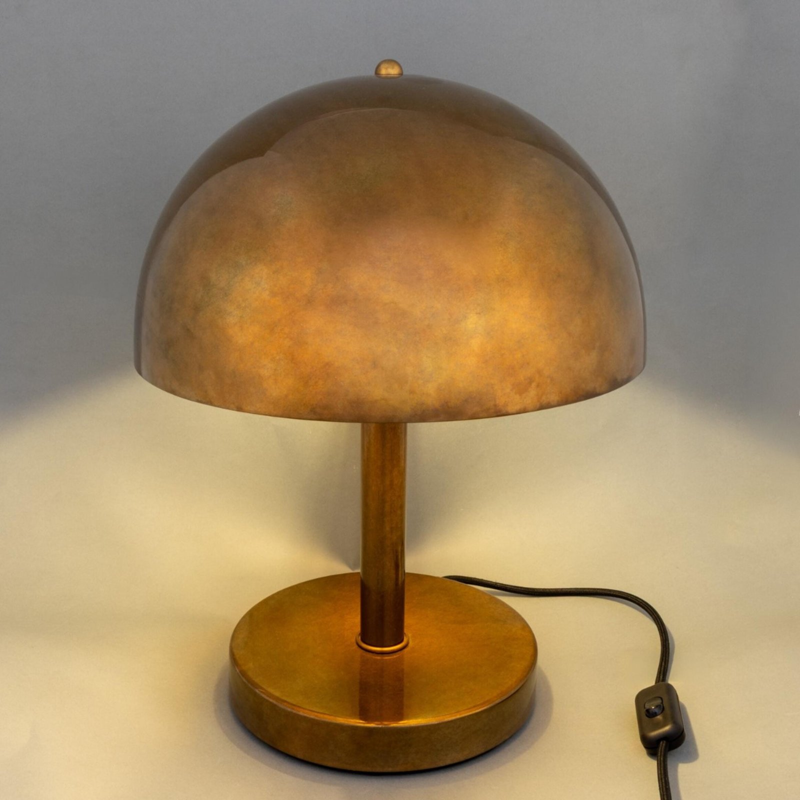Turku Contemporary Brass Dome Table Lamp 30cm - Image 4