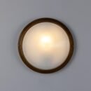 Veria Antique Brass Outdoor Wall Light with Frosted Glass 26cm