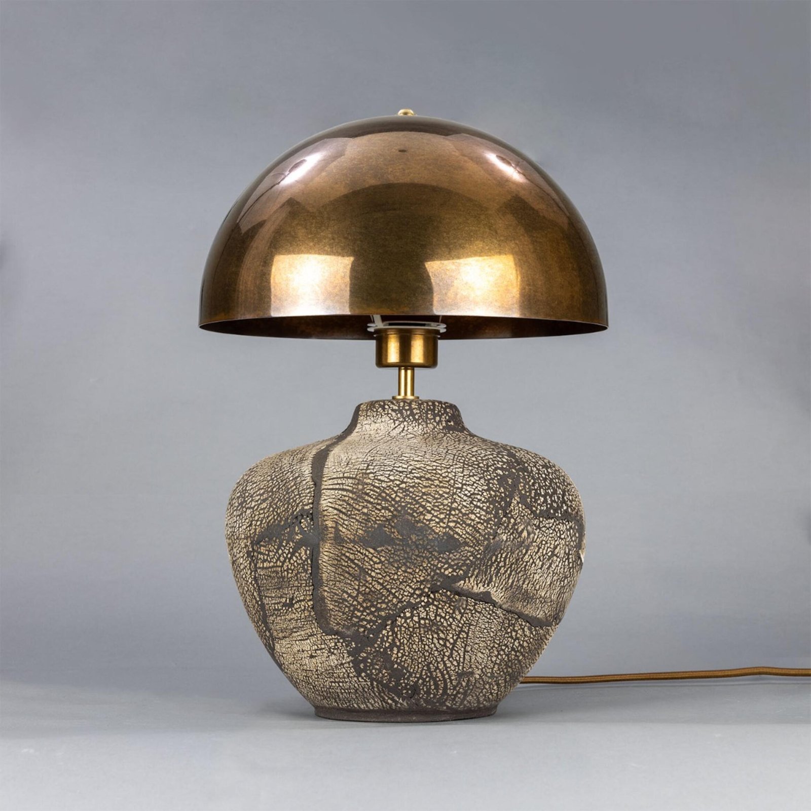 Lawson Ceramic Table Lamp with Brass Dome Shade - Image 2