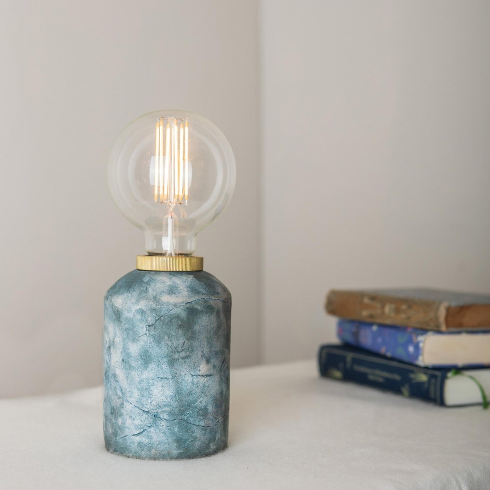 Bixa Blue Earth Ceramic Table Lamp - Image 2
