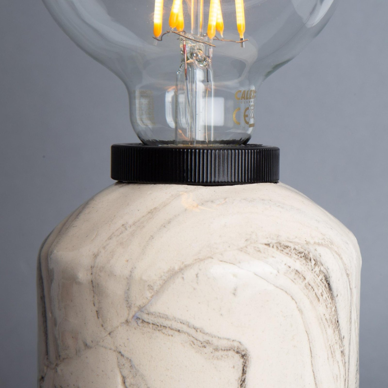 Bixa Marbled Ceramic Table Lamp - Image 2
