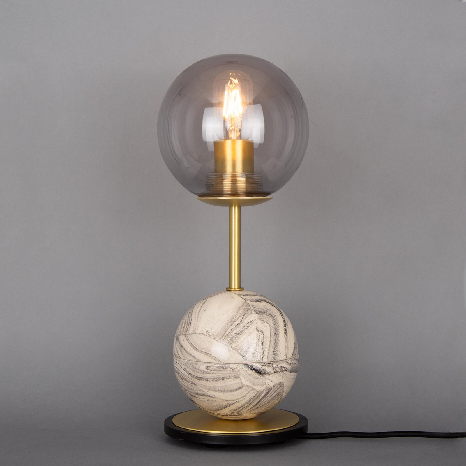 Zapp Marbled Ceramic Double Globe Table Lamp - Image 4