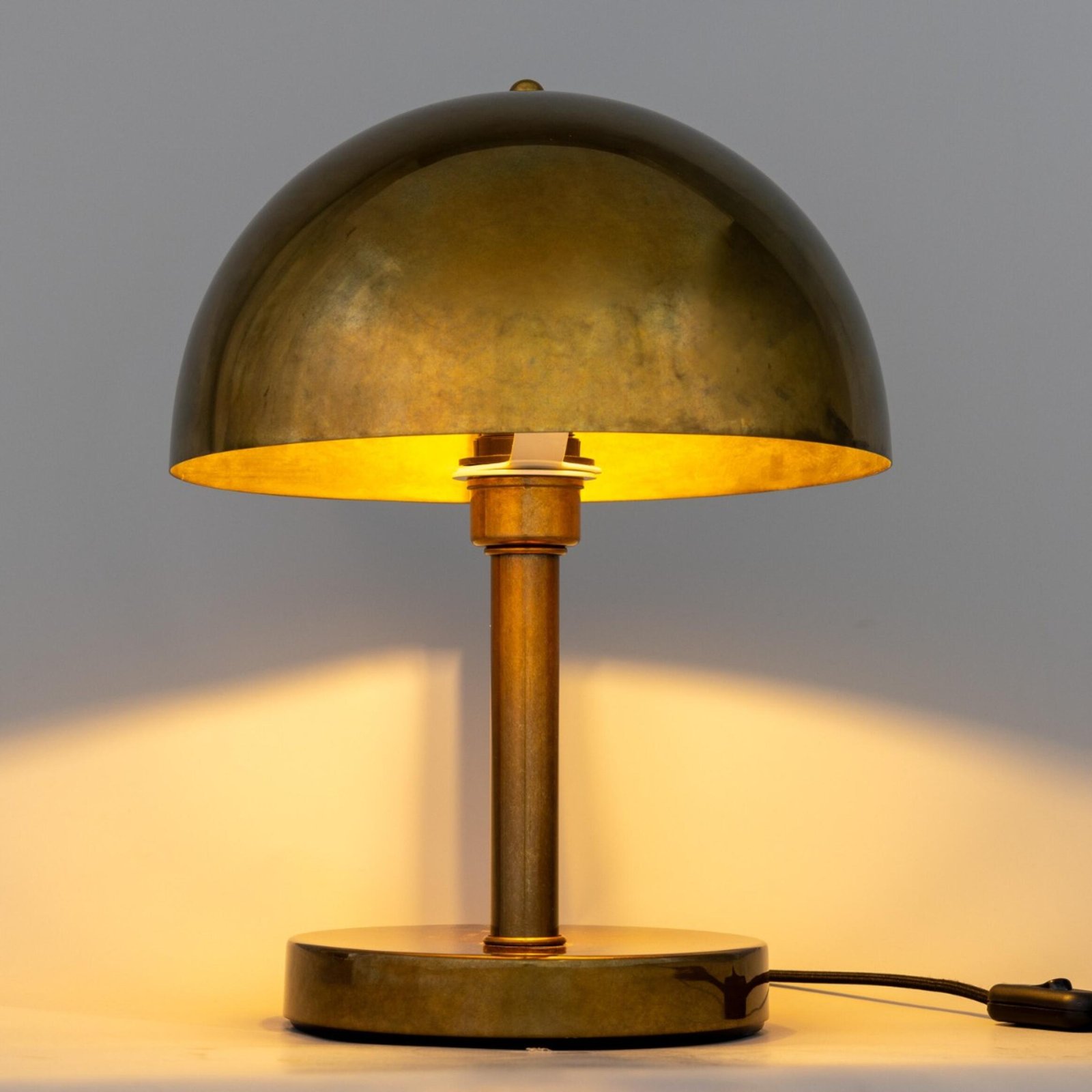 Turku Contemporary Brass Dome Table Lamp 30cm - Image 5