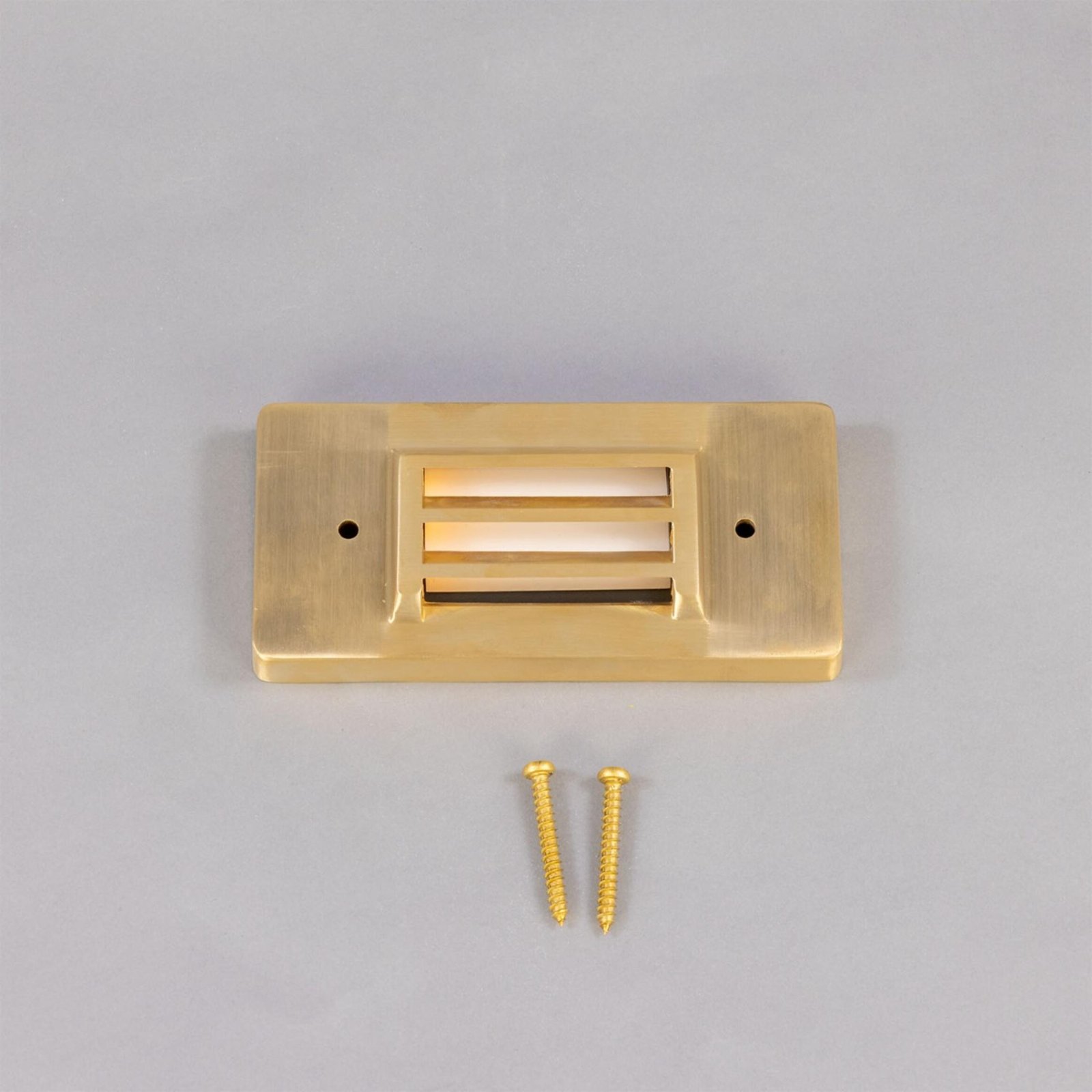 Calvi Small Raw Brass Grille LED Wall Light 15cm IP65 - Image 4