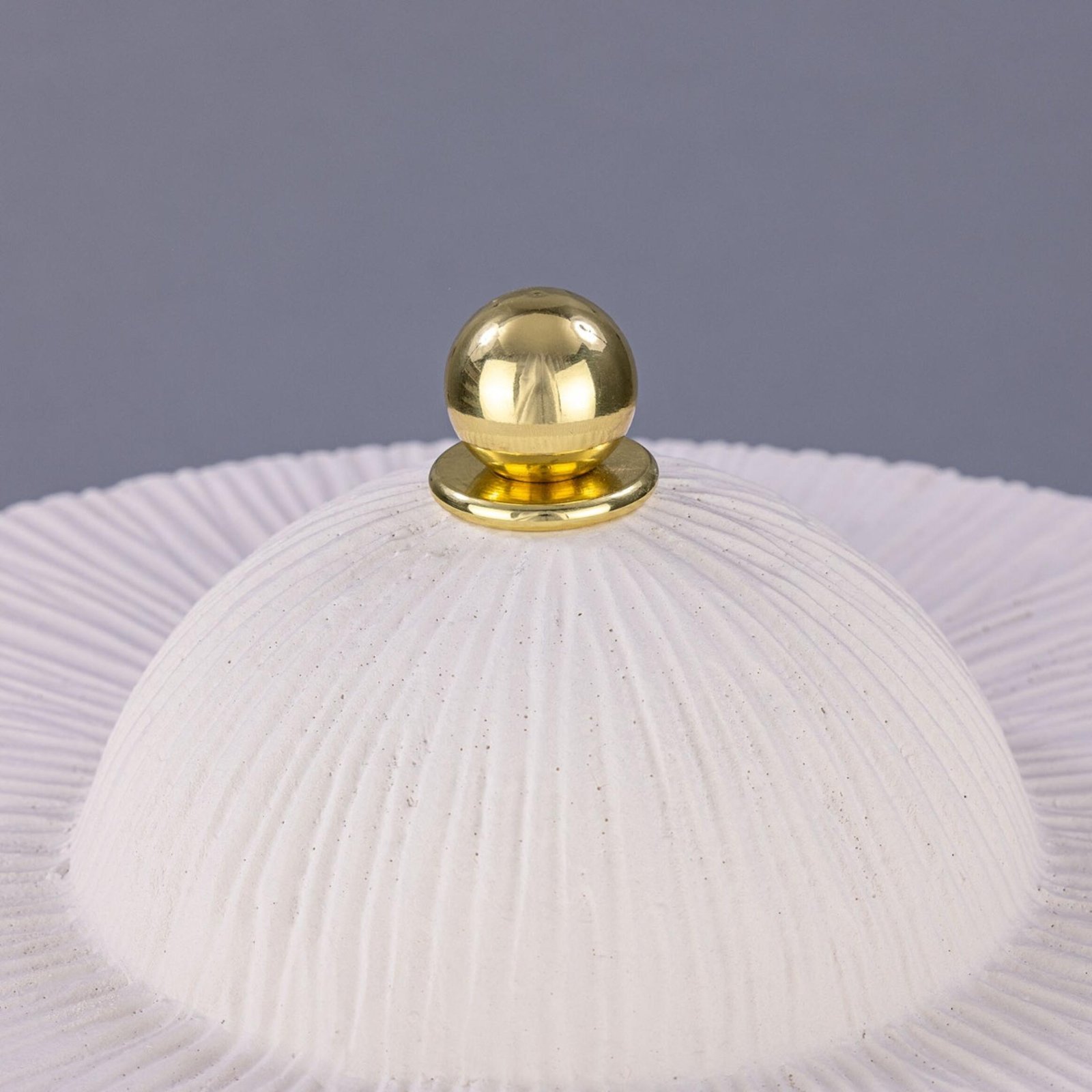 Seville Matte White Striped Ceramic Table Lamp - Image 2