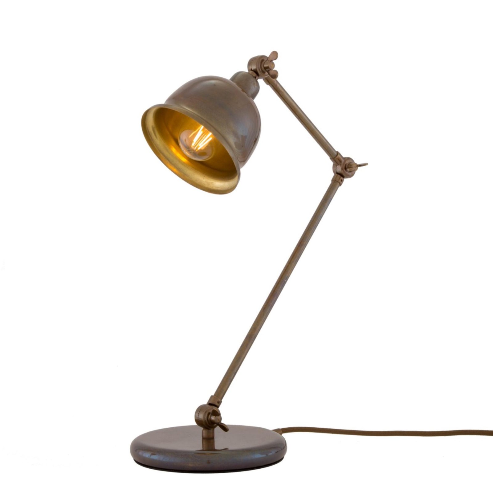 Dale Vintage Brass Adjustable Desk Table Lamp - Image 6