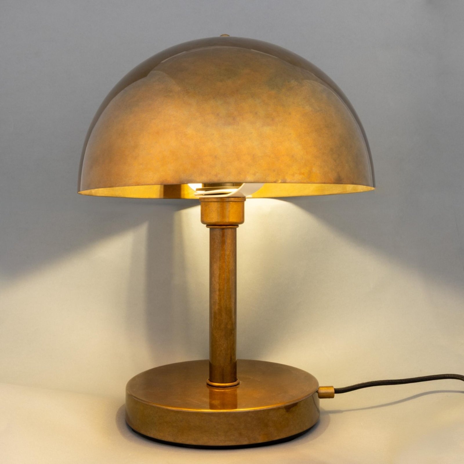 Turku Contemporary Brass Dome Table Lamp 30cm - Image 6