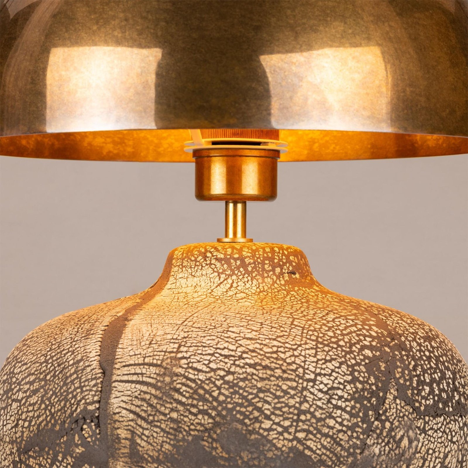 Lawson Ceramic Table Lamp with Brass Dome Shade - Image 4