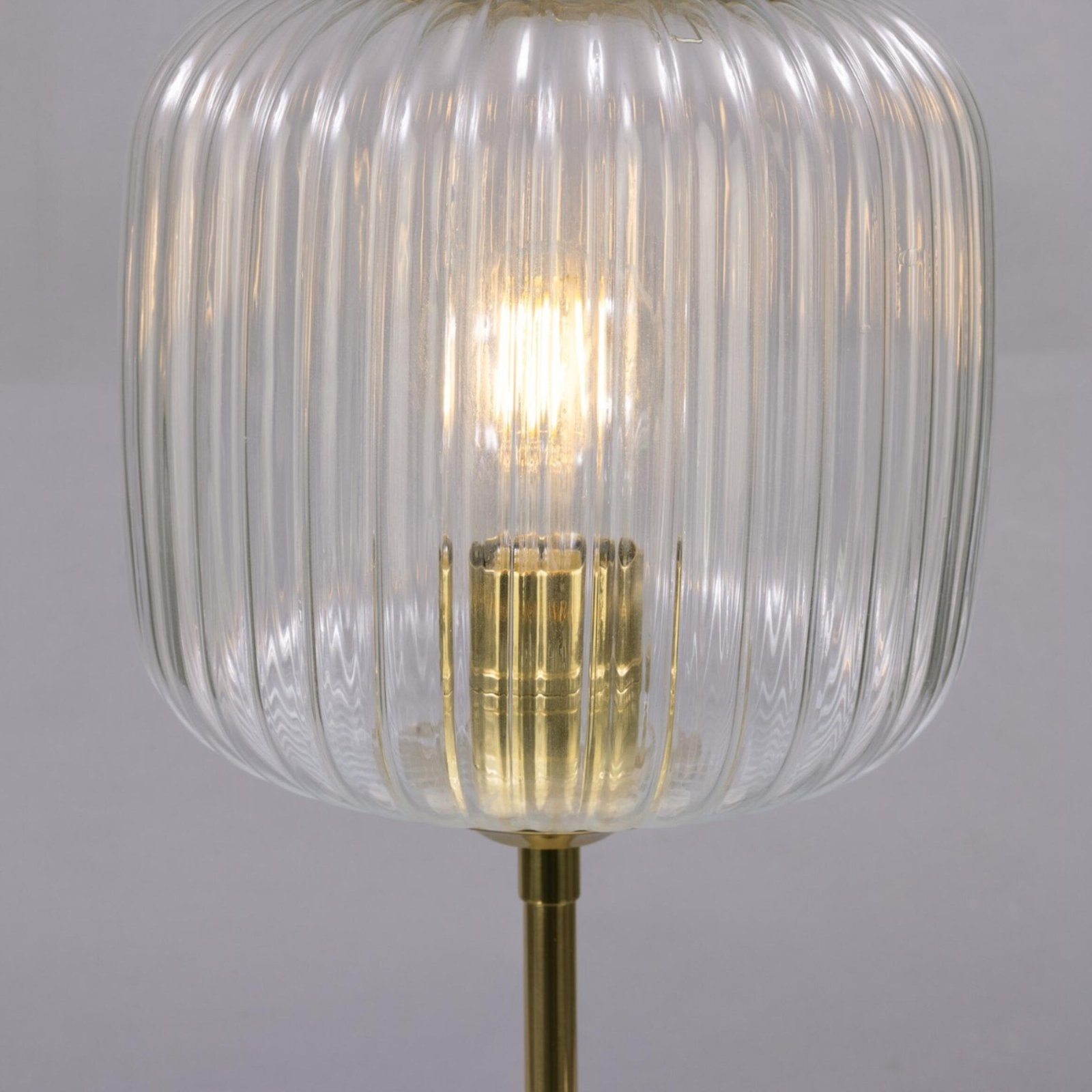 Astoria Reeded Glass Brass Table Lamp - Image 5