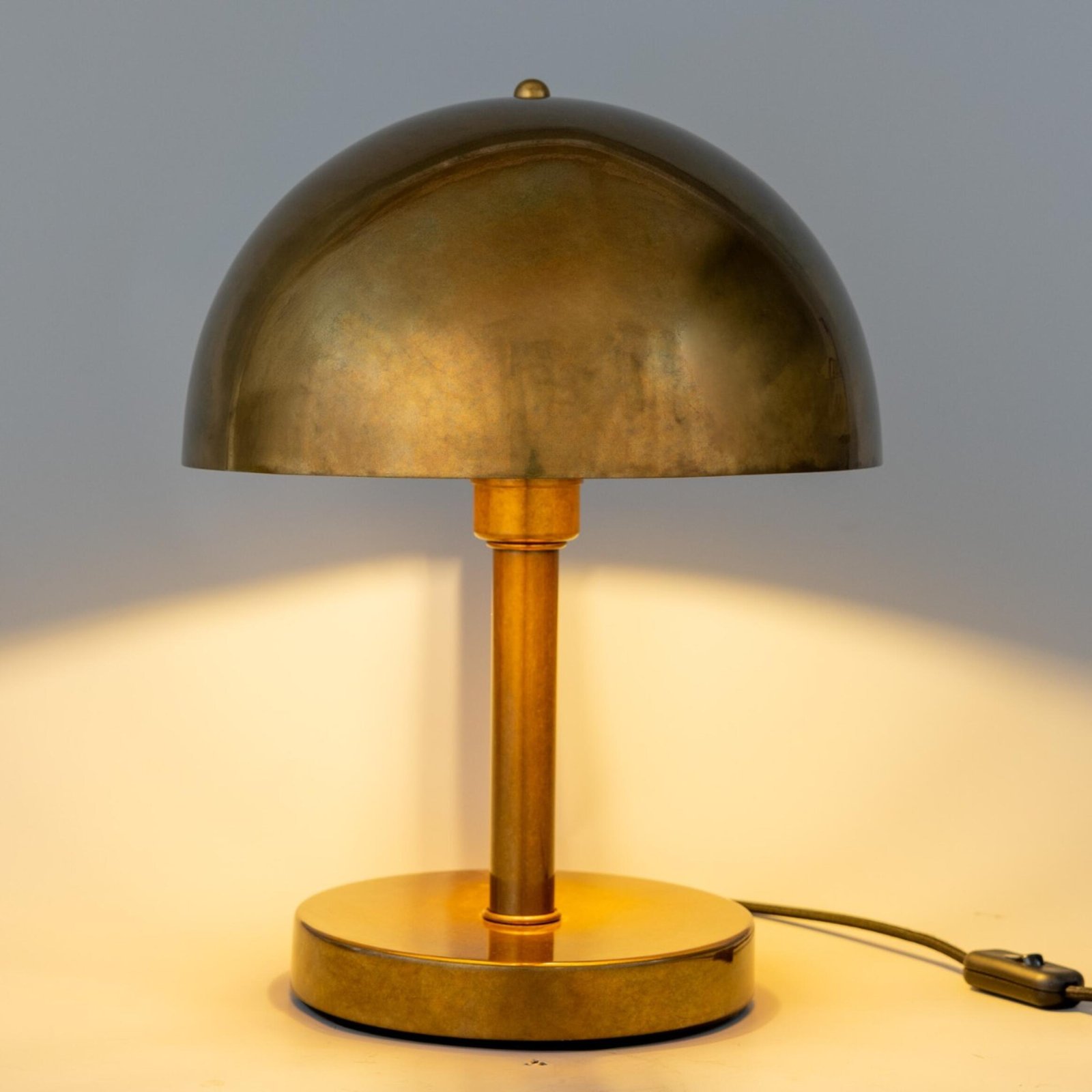 Turku Contemporary Brass Dome Table Lamp 30cm - Image 7
